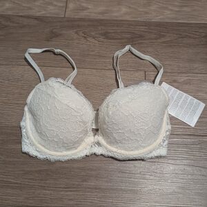 La Perla | White Floral Lace Balconette Bra Padded Underwire 32D